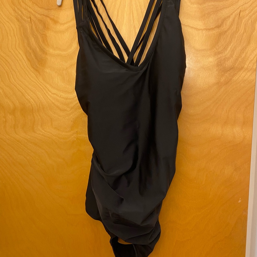 Kona Sol Elegant Black Swimsuit 20 Plus
